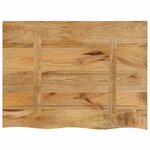 vidaXL Dessus de table 70x60x3 8 cm bord vif bois massif manguier brut