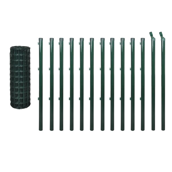 vidaXL Clôture Euro Acier 25 x 0 8 m Vert