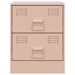 vidaXL Tables de chevet 2 Pièces rose 34 5x39x44 cm acier