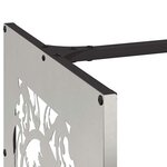 vidaXL Portant de bois de chauffage 40x40x40 cm acier inoxydable