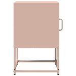 vidaXL Table de chevet rose 36x39x60 5 cm acier laminé à froid