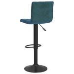 Vidaxl tabourets de bar 2 pcs bleu velours