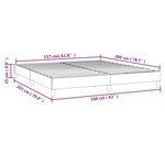 vidaXL Cadre de lit gris clair 160x200 cm tissu