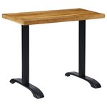 vidaXL Pieds de table de bistro 2 Pièces noir 61x8x72 cm fonte