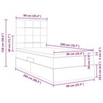 vidaXL Lit avec rangement et matelas Noir 90 x 200 cm tissu