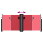 vidaXL Auvent latéral rétractable rouge 100x1000 cm