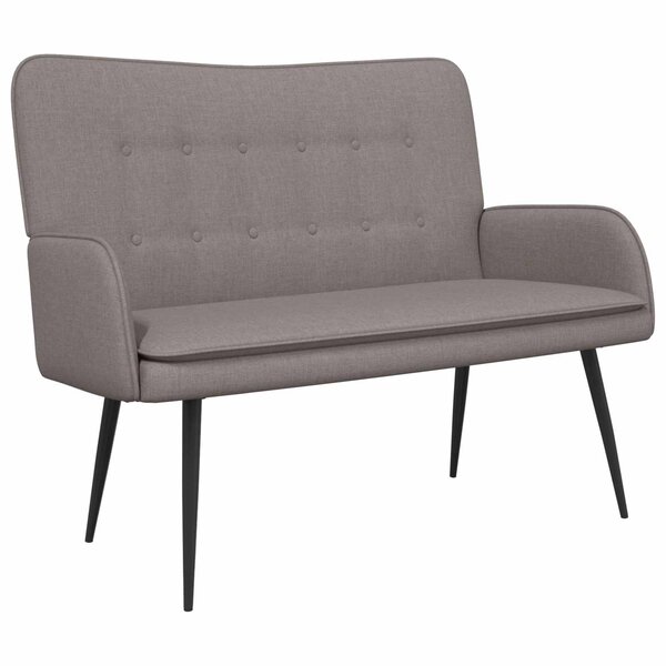 vidaXL Sofa 2 places Taupe 115 x 61 x 87 cm Tissu