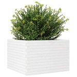 vidaXL Jardinière blanc 70x70x46 cm bois de pin massif