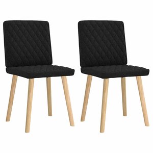 vidaXL Chaises à manger lot de 2 noir tissu