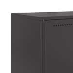 vidaXL Buffet haut noir 68 5x38 5x123 5 cm acier