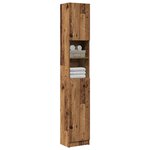 vidaXL Armoire de salle de bain vieux bois bois d'ingénierie