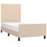 vidaXL Cadre de lit sans matelas cappuccino 80x200 cm similicuir