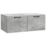 vidaXL Meuble TV mural Gris béton 78 5 x 41 x 30 cm Bois d'ingénierie
