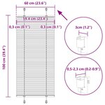 vidaXL Store plissé blanc 60x100 cm largeur du tissu 59 4 cm polyester