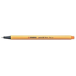 Stylo-Feutre POINT 88 Pointe Fine 0 4 mm Orange FLUO STABILO