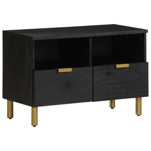 vidaXL Meuble TV noir 70x33x46 cm bois d'ingénierie