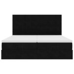 VidaXL Cadre de lit ottoman avec matelas noir 160x200 cm velours