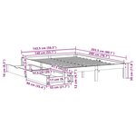 vidaXL Cadre de lit avec tiroirs sans matelas blanc 140x200 cm