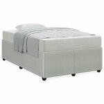 vidaXL Cadre de lit avec matelas Gris clair 120 x 200 cm Velours