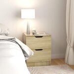 vidaXL Tables de chevet 2 Pièces chêne sonoma 40x40x50 cm bois ingénierie