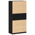 vidaXL Armoire en chêne noir   100 x 50 x 200 cm - Fabriquée en bois d'ingénierie