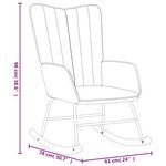 vidaXL Chaise à bascule Jaune moutarde Velours