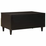 vidaXL Table basse Noir et or 80 x 54 x 40 cm bois de manguier massif