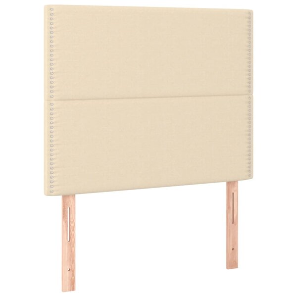 vidaXL Tête de lit Crème 90x5x118/128 cm Tissu