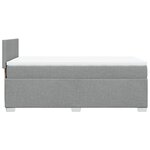 vidaXL Sommier à lattes de lit avec matelas gris clair 80x200 cm tissu