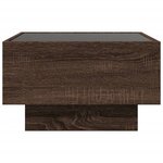 vidaXL Table basse avec LED chêne marron 50x50x30 cm bois d'ingénierie