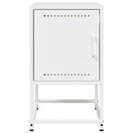 vidaXL Tables de chevet 2 Pièces blanc 36x39x60 5 cm acier