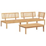 vidaXL Salon palette de jardin 3 Pièces bois d'acacia massif