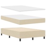 vidaXL Lit à ressorts avec matelas et LED en crème  120 x 200 cm