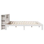 vidaXL Lit bibliothèque sans matelas blanc 180x200 cm bois pin massif
