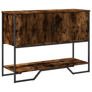 vidaXL Table console chêne fumé 100x35x74 5 cm bois d'ingénierie