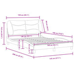 vidaXL Cadre de lit avec tête de lit Cappuccino 140x190 cm Similicuir