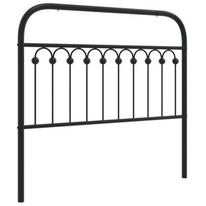 vidaXL Tête de lit métal noir 107 cm