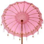 Parasol balinais Rose 180-190 cm Coton  bois massif
