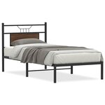 vidaXL Cadre de lit sans matelas chêne marron 80x200cm bois ingénierie