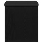 vidaXL Banc de Rangement Chêne noir 42 x 42 x 45 cm Bois d'ingénierie