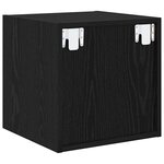 vidaXL Meuble mural Chêne noir 37 x 37 x 37 cm Bois d'ingénierie