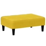 vidaXL Canapé-lit à 2 places avec repose-pied jaune velours