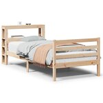 vidaXL Cadre de lit avec tête de lit sans matelas 90x200 cm