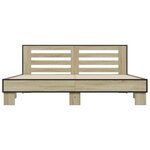 vidaXL Cadre de lit sans matelas chêne sonoma 200x200 cm