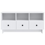 vidaXL Meuble TV Blanc 102 x 34 5 x 50 cm Bois d'ingénierie