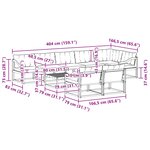 vidaXL Ensemble de canapés d'extérieur 9 pc Blanc et crème
