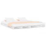 vidaXL Lit de palette blanc 140x200 cm bois de pin massif