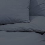 vidaXL Ensemble de housse de couette Anthracite 240x220 cm Coton