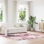 vidaXL Tapis Shaggy à poils longs NAVARRA rose poudré 240x240 cm