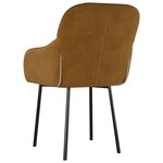vidaXL Chaises à manger lot de 2 Marron Velours